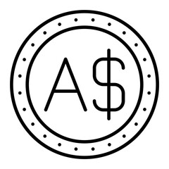 Australian Dollar Line Icon