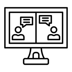 Online Chat Line Icon