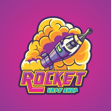 the rocket vape logo design 