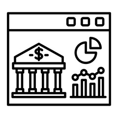 Website Analytics Line Icon