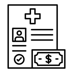 Obraz premium Insurance Line Icon