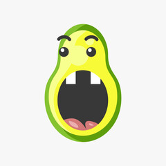 Illustration vector graphic of cute and funny avocado character