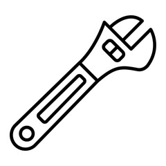 Wrench Line Icon