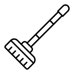 Floor Mop Line Icon