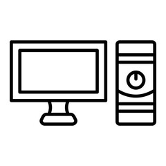 Computer Line Icon