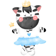 Cute zebra watercolor