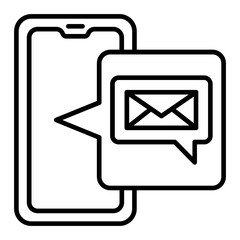 Messenger Line Icon