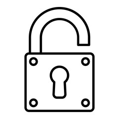 Unlock Line Icon