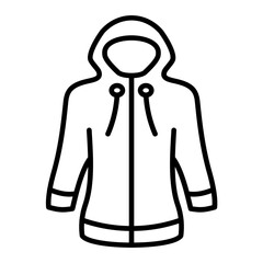 Raincoat Line Icon