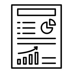 Seo Report Line Icon