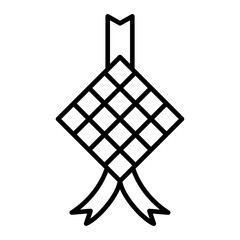 Ketupat Line Icon
