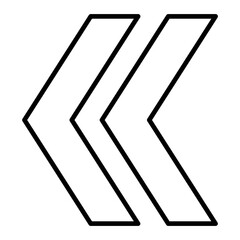 Left Chevron Line Icon