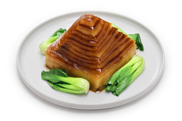 homemade braised pork belly pyramid, Chinese cuisine