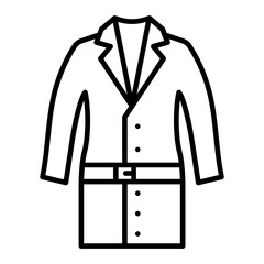 Long Coat Line Icon