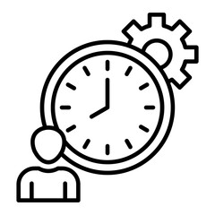 Time Management Line Icon