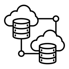 Cloud Storage Line Icon