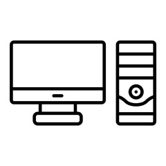 Computer Line Icon
