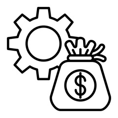 Money Management Line Icon