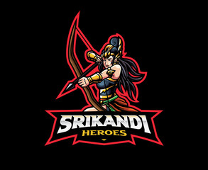 Srikandi mascot logo design