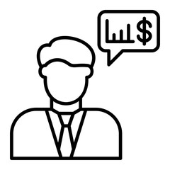 Financial Advisor Line Icon