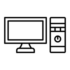 Computer Line Icon