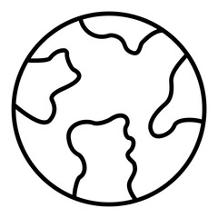 Obraz premium Planet Earth Line Icon
