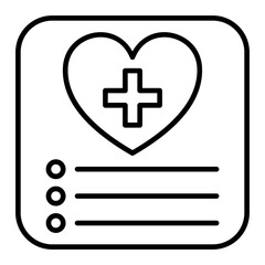 Fototapeta premium Daily Health App Line Icon