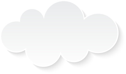 Flat design cloudscapes collection. Flat shadows.