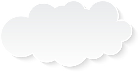 Flat design cloudscapes collection. Flat shadows.