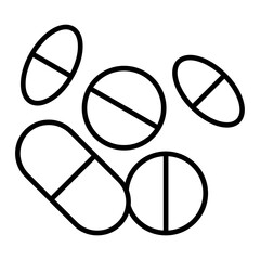 Pills Line Icon