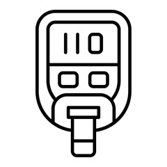 Diabetes Test Line Icon