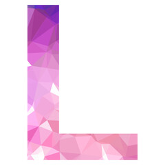Abstract trend polygon letter L logo design template. Art tech media app creative sign. Colorful vector symbol icon. Bright alphabet font.