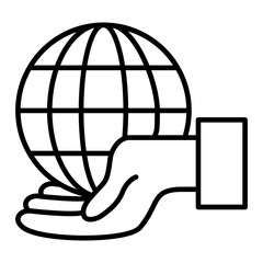Globe Line Icon