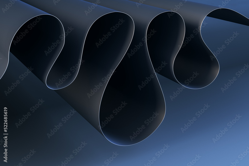 Poster Abstract back cloth waves backdrop. Design and texture concept. 3D Rendering.
