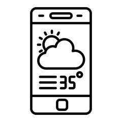 Weather App Line Icon