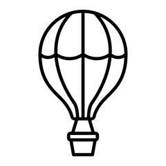 Hot Air Balloon Line Icon