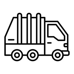 Garbage Truck Line Icon