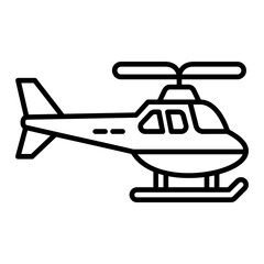 Helicopter Line Icon