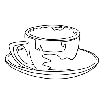 Cup of coffee line art. © Touchr
