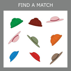 Match the clothes. Children's educational game.