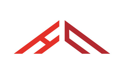 initial letter HC triangle monogram icon logo vector design template concept