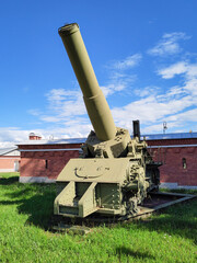 Naklejka premium SAINT PETERSBURG, RUSSIA - July 28, 2022: Military History Museum of combat equipment in St. Petersburg.