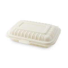 Biodegradable eco takeaway box cutout, Png file.