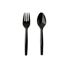 Plastic cutlery cutout, Png file.