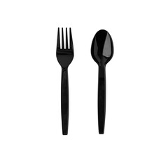 Plastic cutlery cutout, Png file.