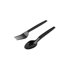 Plastic cutlery cutout, Png file.