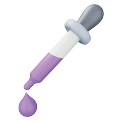 Dropper 3D rendering isometric icon.