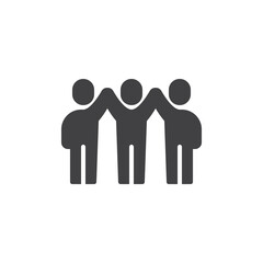 Teamwork group vector icon