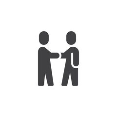 Partnership handshake vector icon