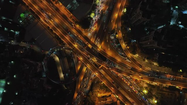 Guangzhou city urban highway night
